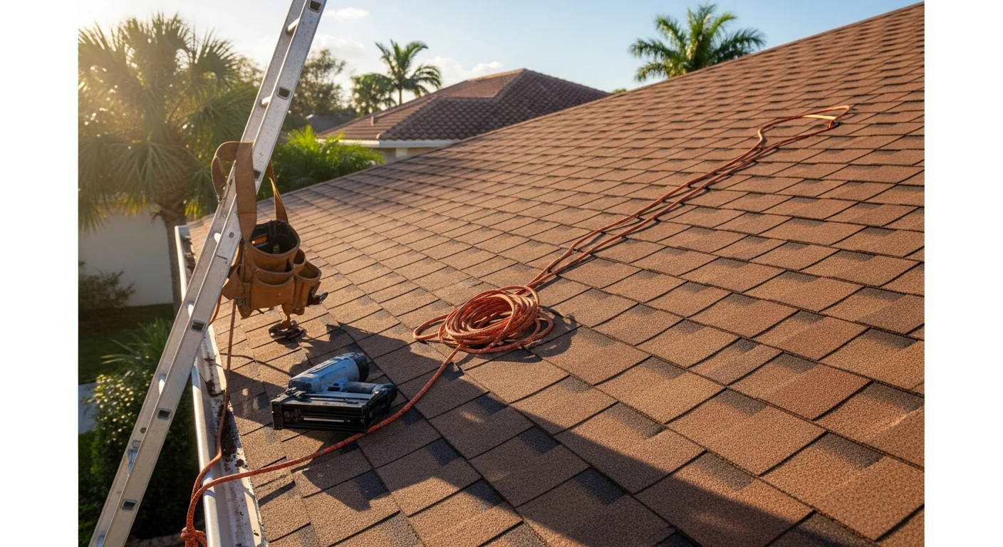 Professional roofer installing and repairing residential and commercial roofs